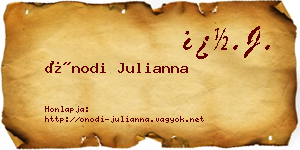 Ónodi Julianna névjegykártya